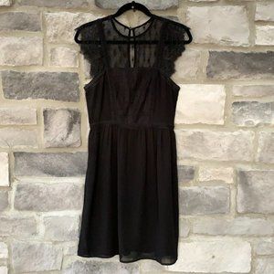 Black dress with lace top